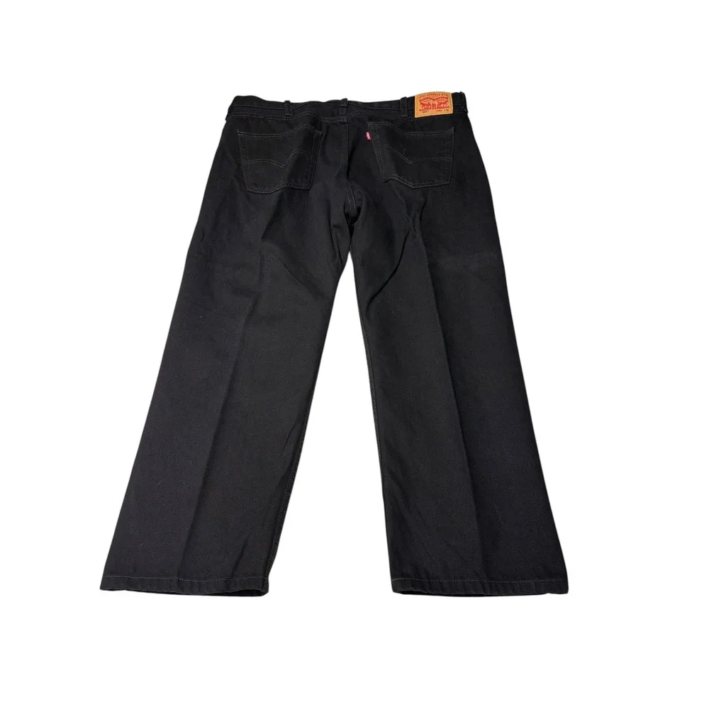 Levis 505 Regular Fit Black Jeans Mens W42 L28 Straight Leg‎ Denim 00505-0260